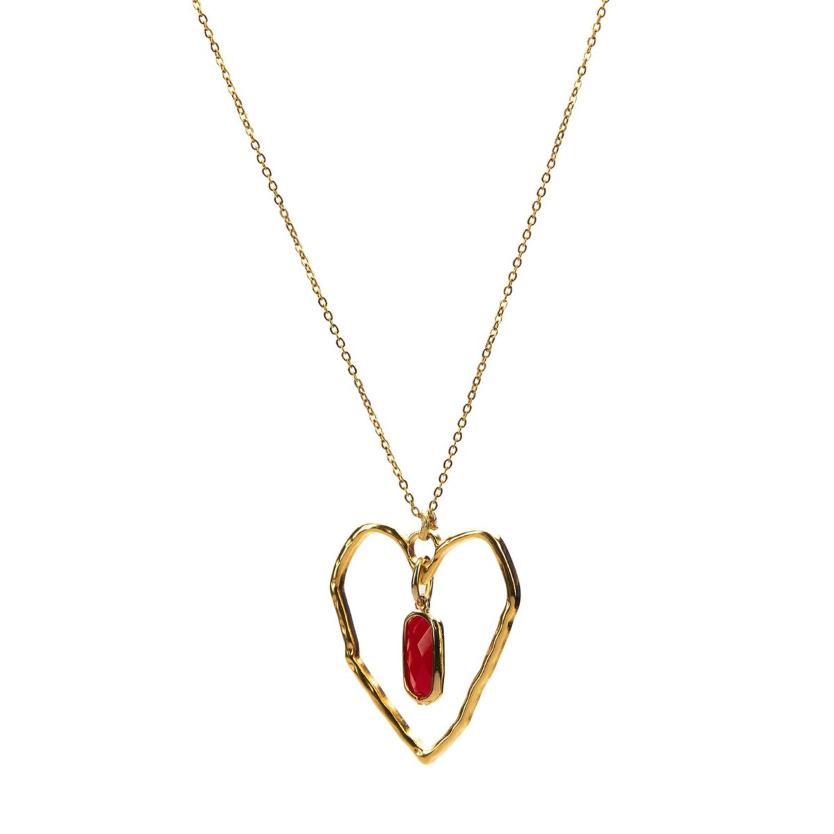 Heart Necklace with Glass Element