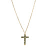 Gold Plated Cross Necklace with Swarovski