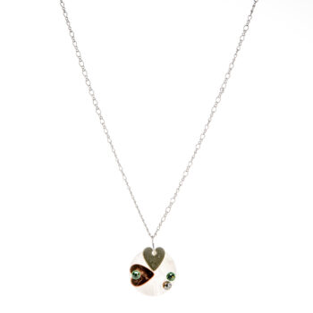 Necklace with Plexiglas Hearts and Swarovski Stones