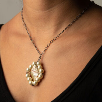 Motif Necklace with Pearls