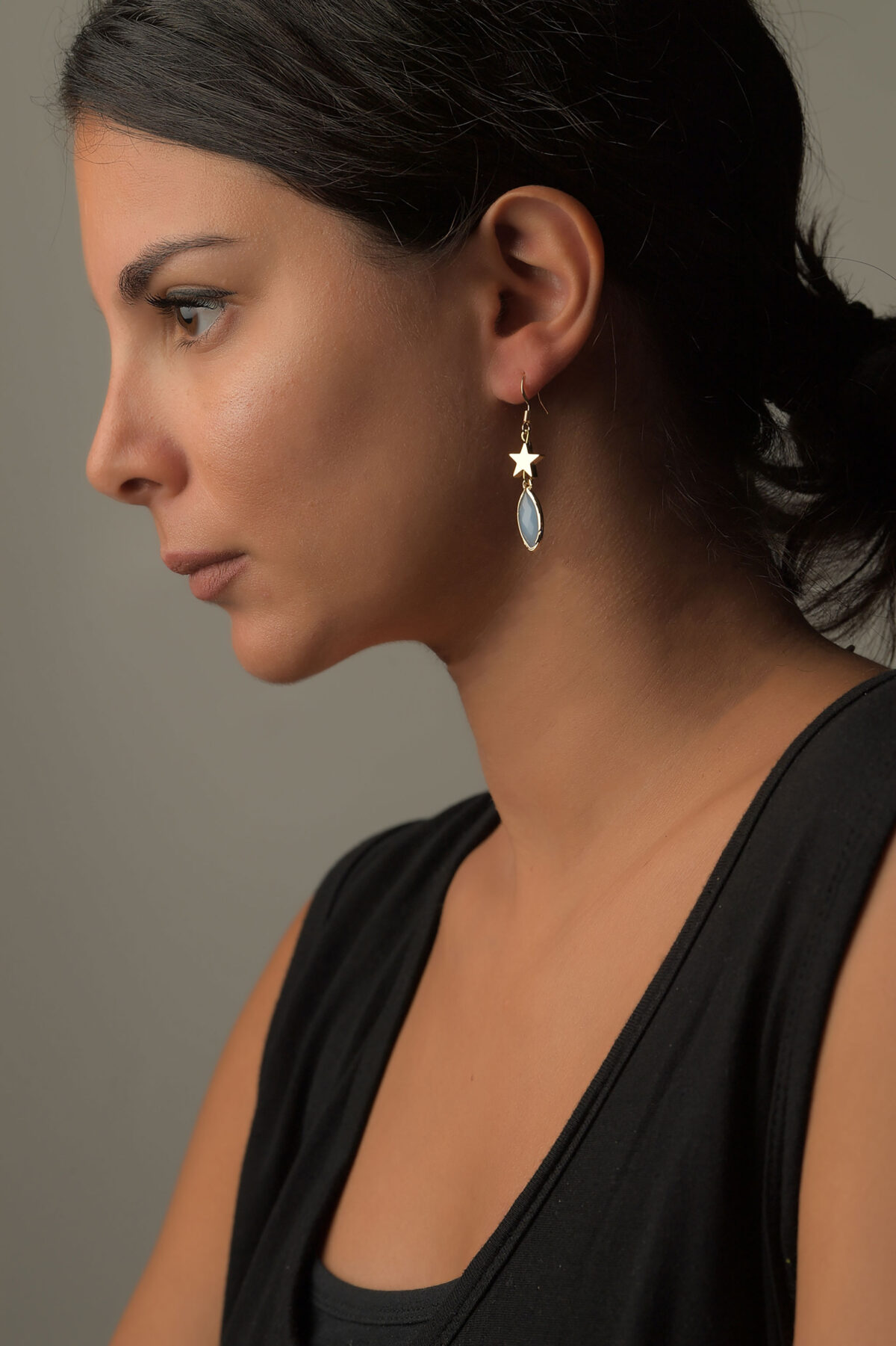 Glass Stone Earrings