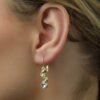 Gold Crystal Cord Earrings