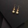 Earrings With Pearl, Lava And Hematite Star