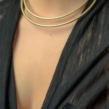 Gold Plated Necklace Necklace Double