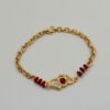 Gold Bracelet with Double Gold Plated Heart