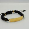 Identity Bracelet Makrame With Black Silk Cord