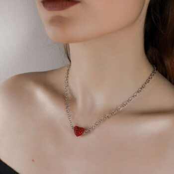 Women's Red Heart Necklace