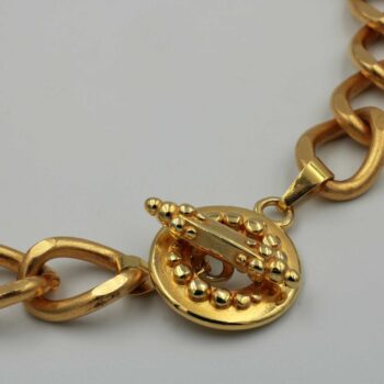 Necklace Chain made of 24k gold plated Steel And T-shaped clasp
