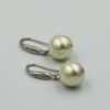 Silver Plated Earrings 925 with Glass Pearl